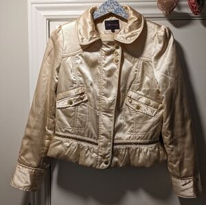 Cocoon top jacket size L color beige with gold